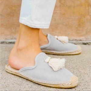 Soludos suede tassel mule